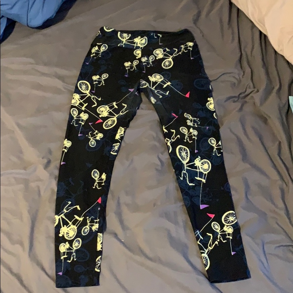 Bicycle patterned lularoe leggings